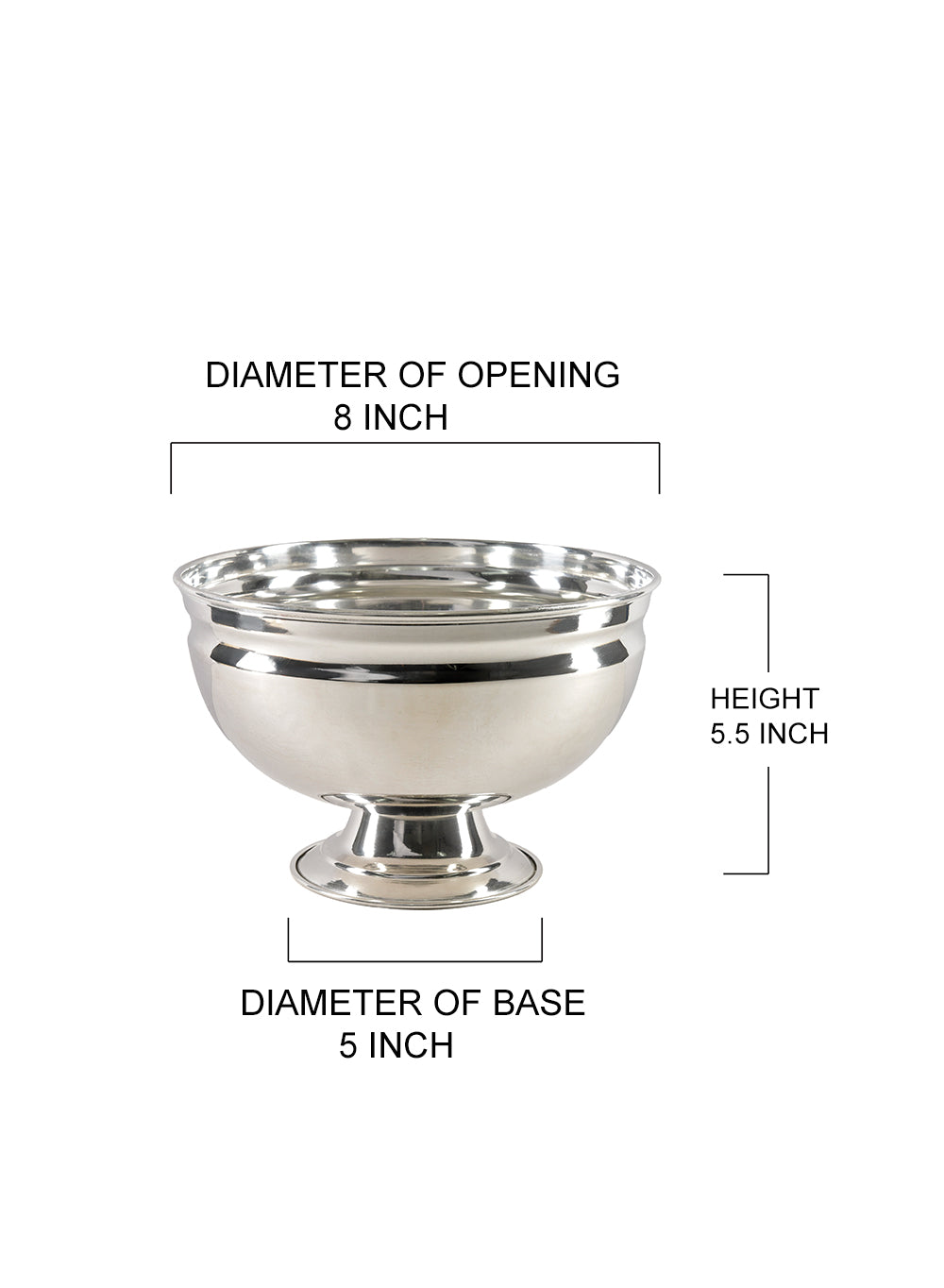 Silver Pedestal Bowl – in 2 Sizes