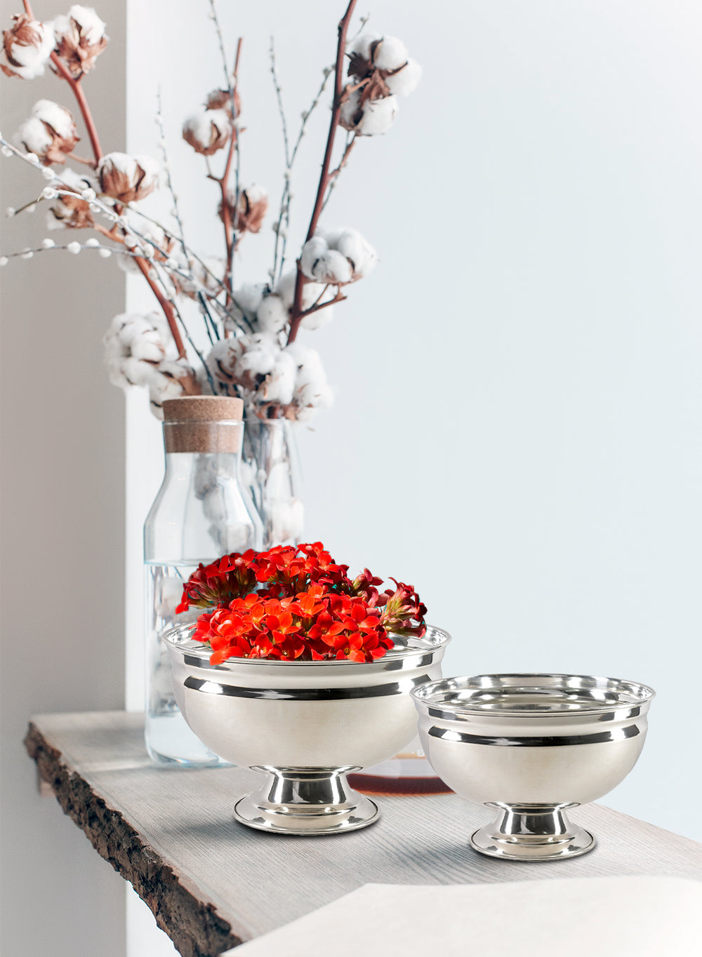 Silver Pedestal Bowl – in 2 Sizes