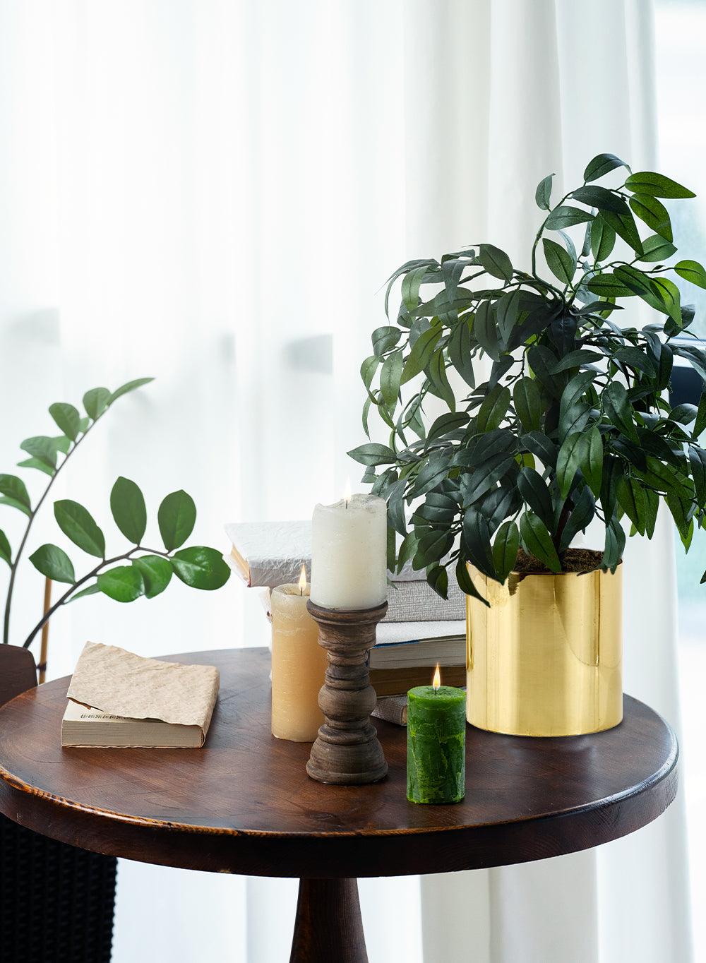 Gold Cylinder Vase, 4" & 10" Tall