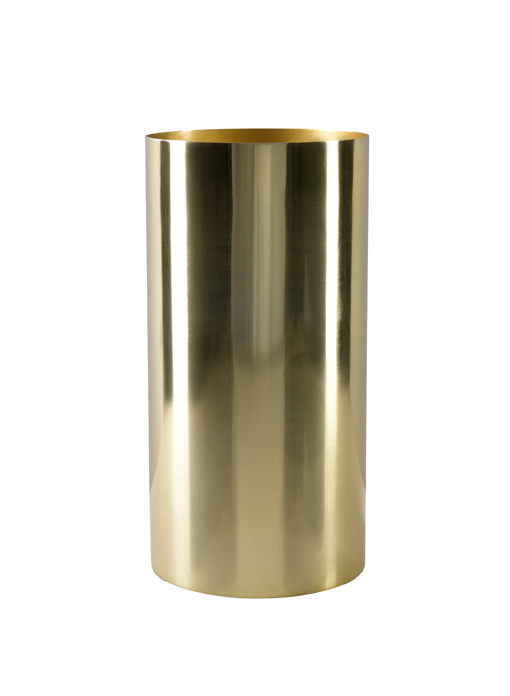 Gold Cylinder Vase, 4" & 10" Tall