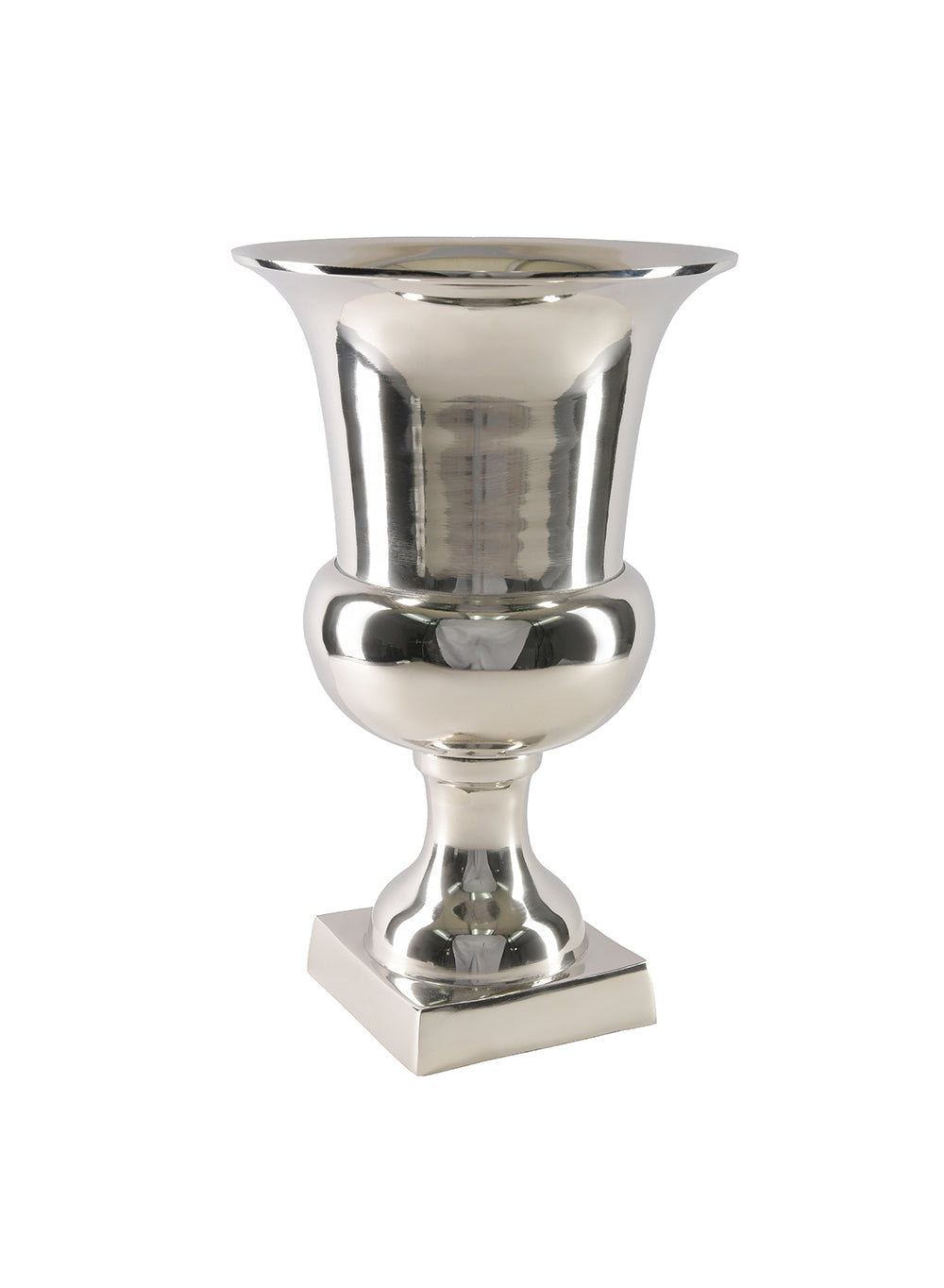 Nickel Pedestal Urn Vase