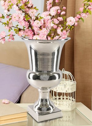 Nickel Pedestal Urn Vase