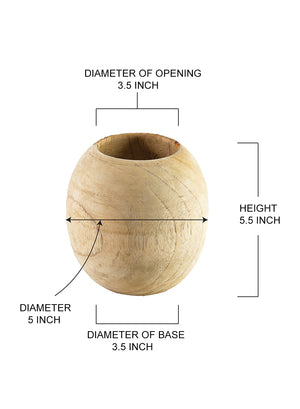 Natural Teak Essence Vase - in 2 Sizes