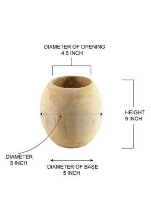 Natural Teak Essence Vase - in 2 Sizes