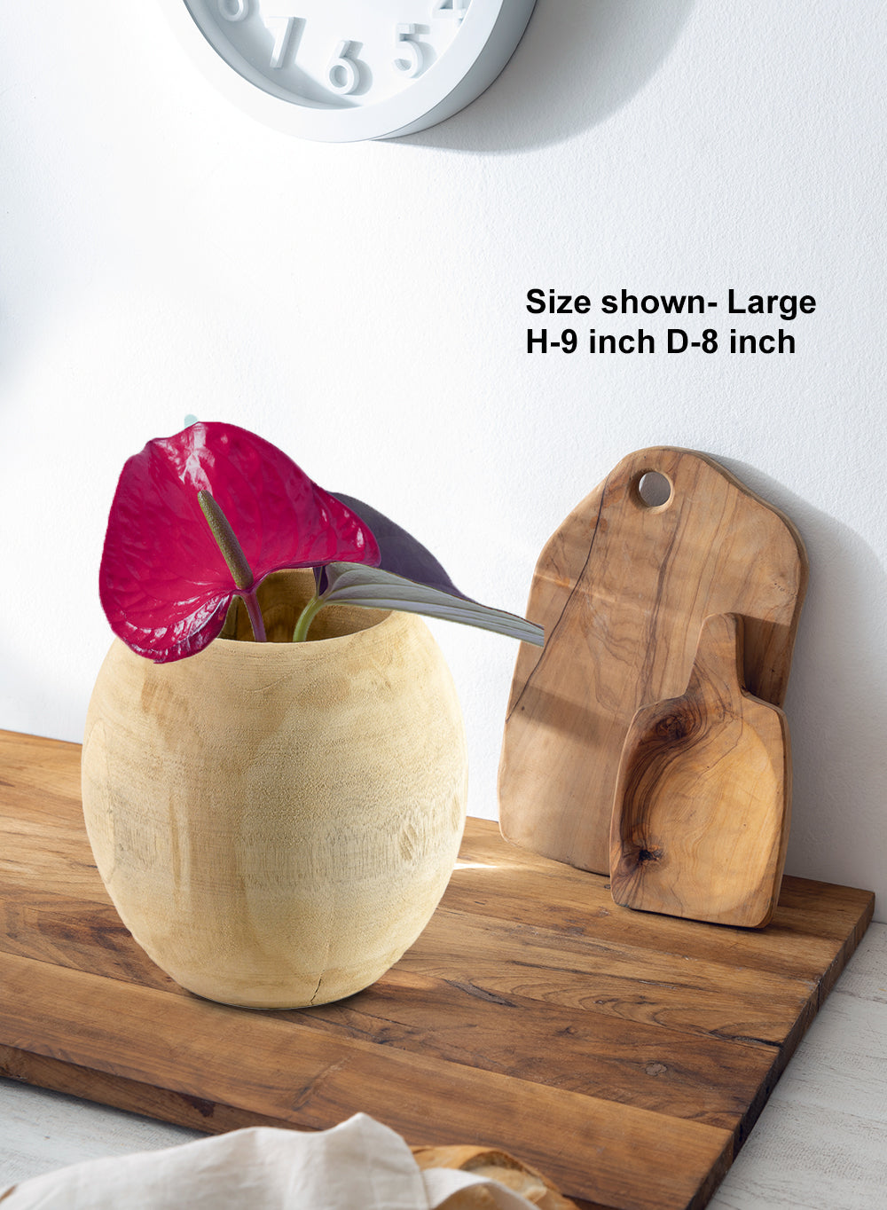 Natural Teak Essence Vase - in 2 Sizes