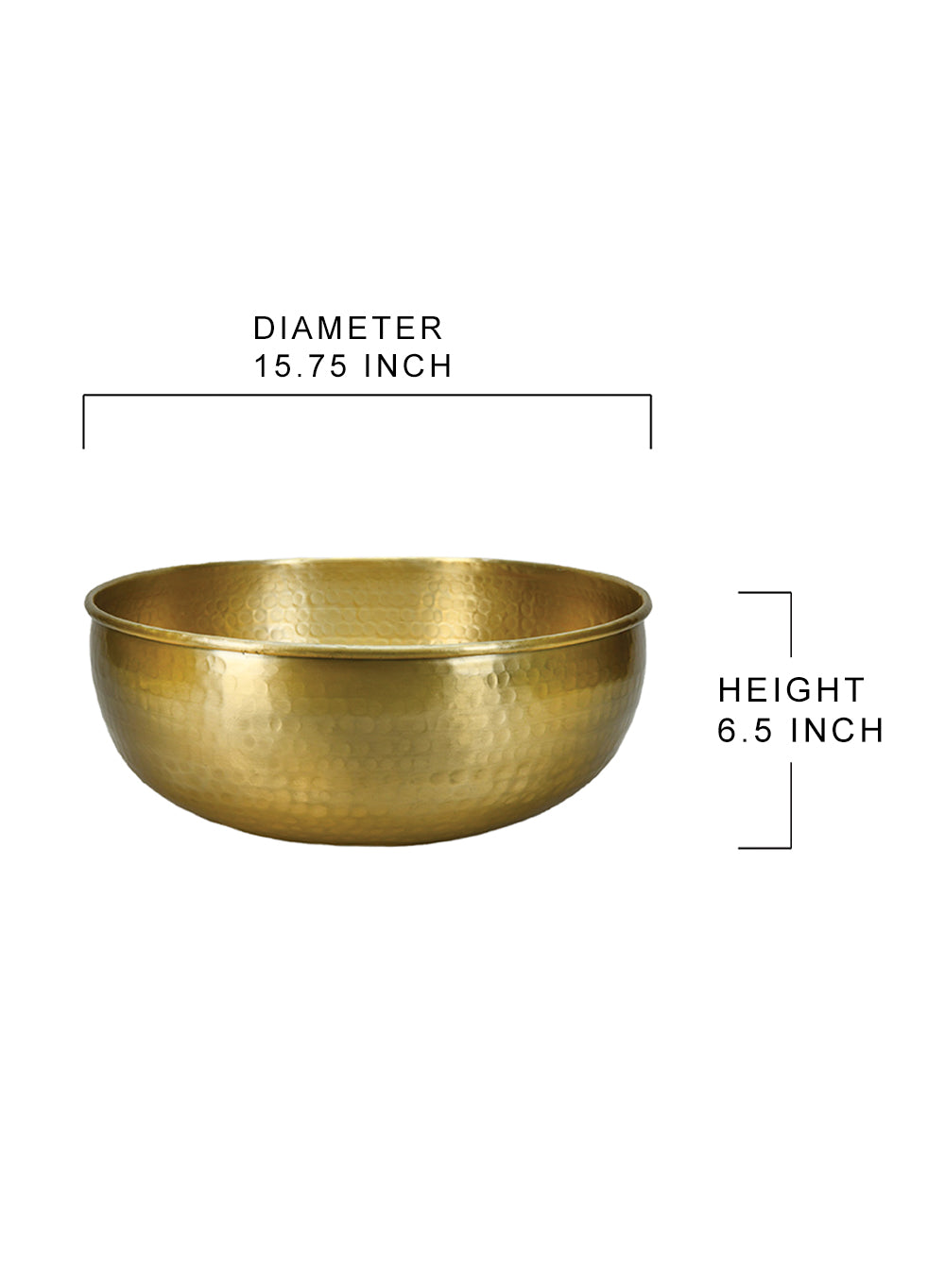 16" Brass-Look Aluminum Bowl