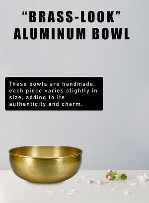 16" Brass-Look Aluminum Bowl