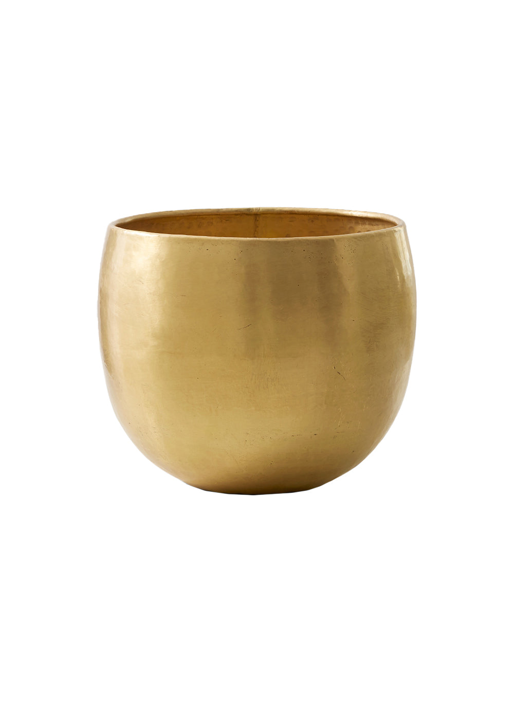 Antiqued Hammered Brass Planters