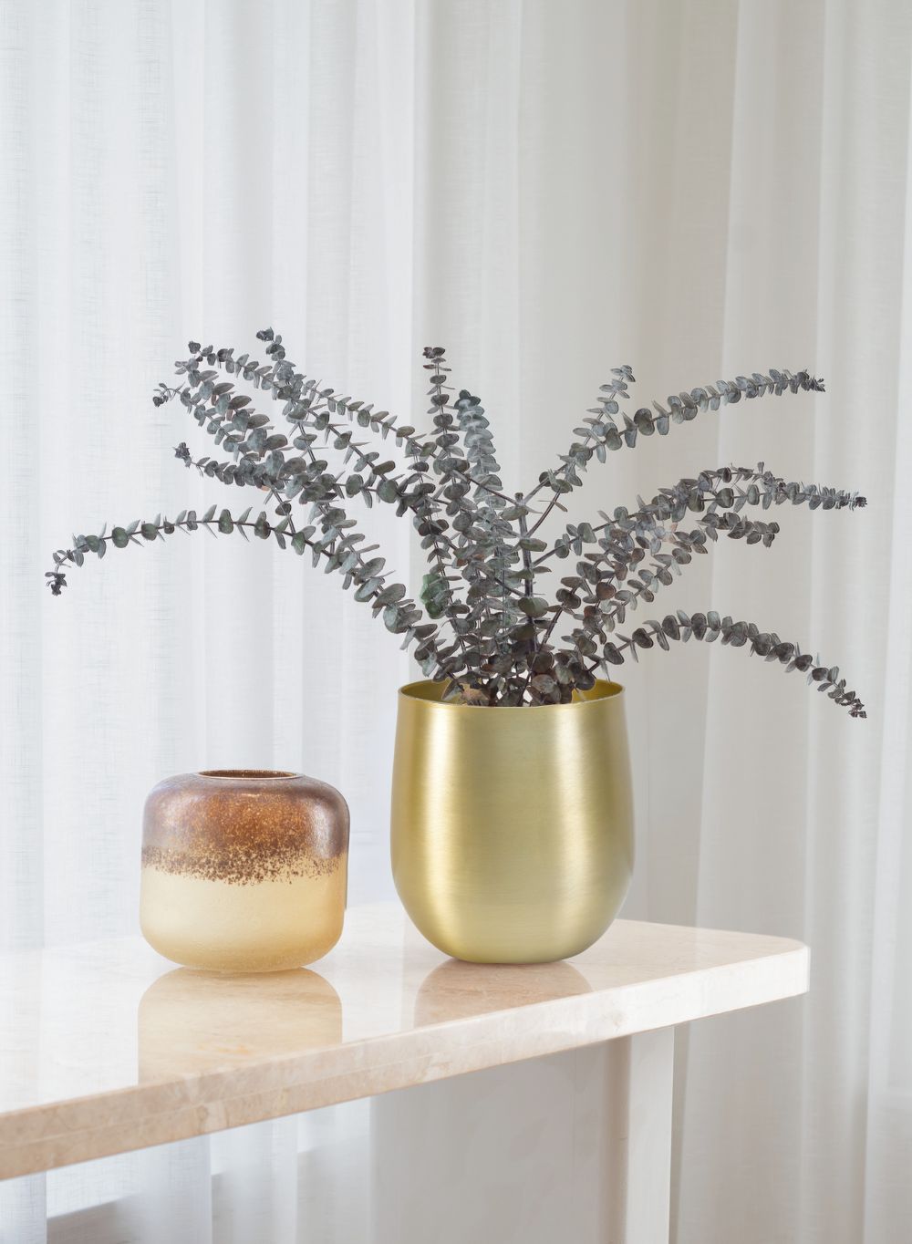 Raw Brass Vase, In 2 Sizes