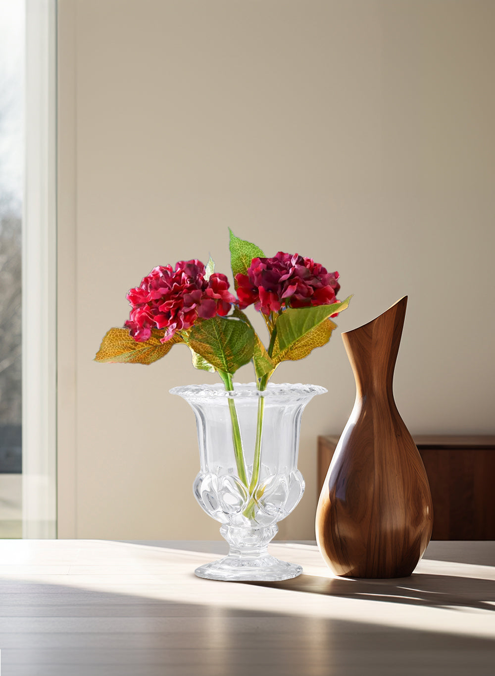 Victoria Glass Urn Vase, in 2 Sizes