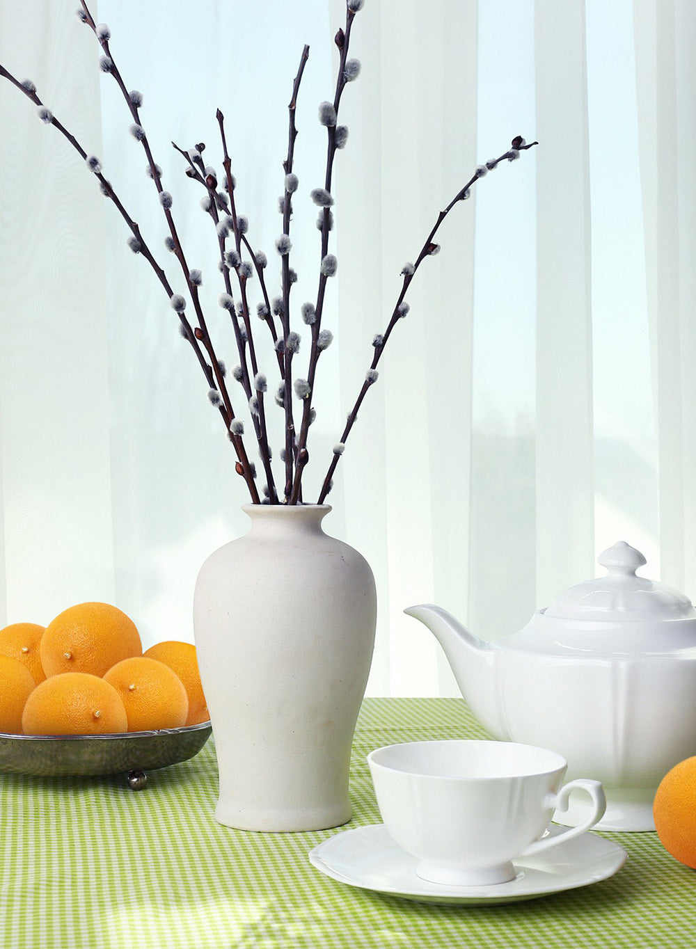 Serene Spaces Living Set of 6 Decorative Oranges, Measures 3" Dia & 3" H