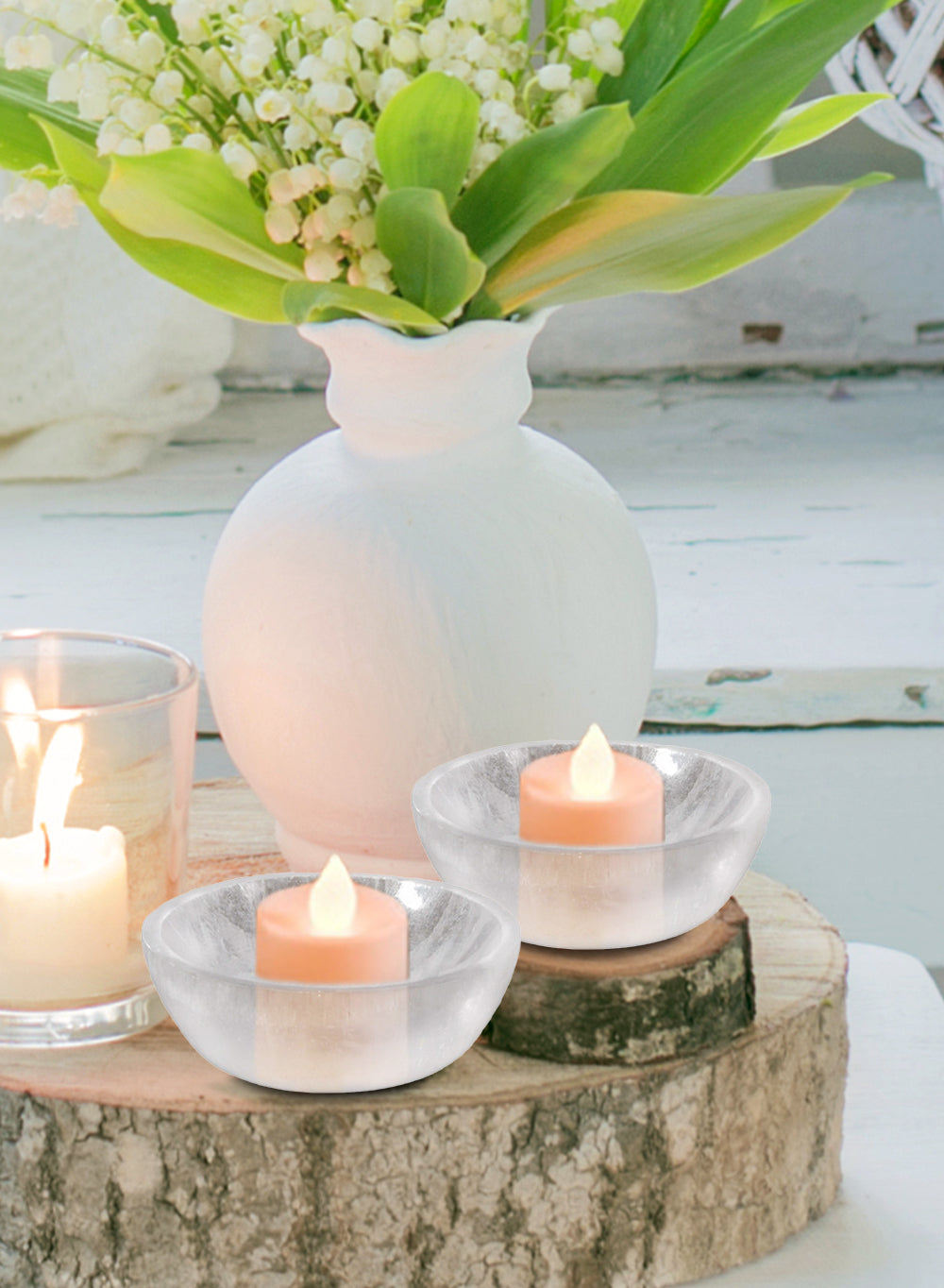 4" Selenite Crystal Bowl