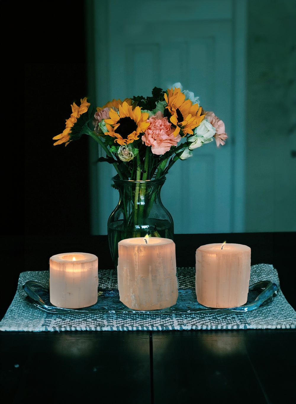 Selenite Tealight Candle Holder, In 3 Sizes