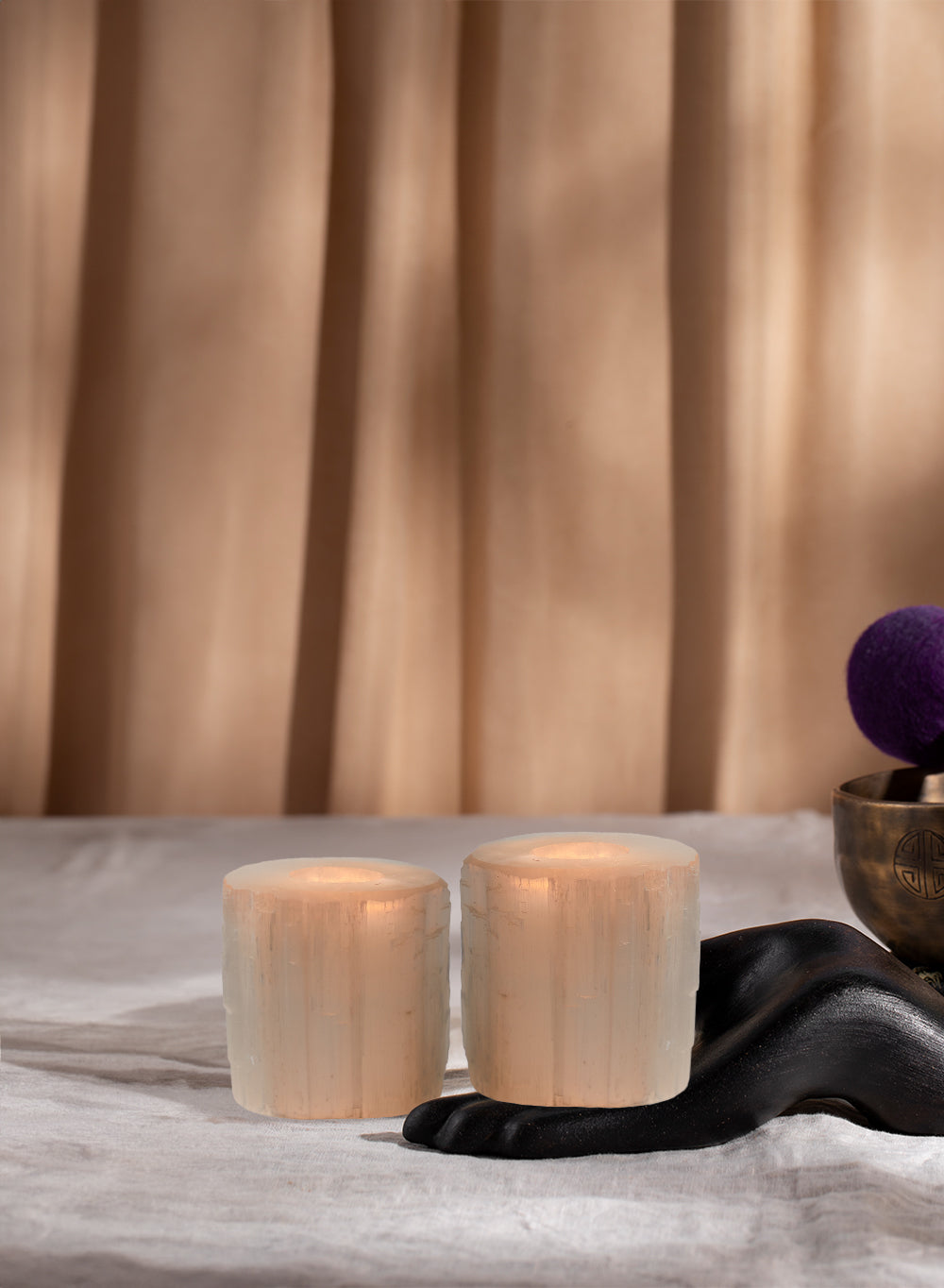 Selenite Tealight Candle Holder, In 3 Sizes