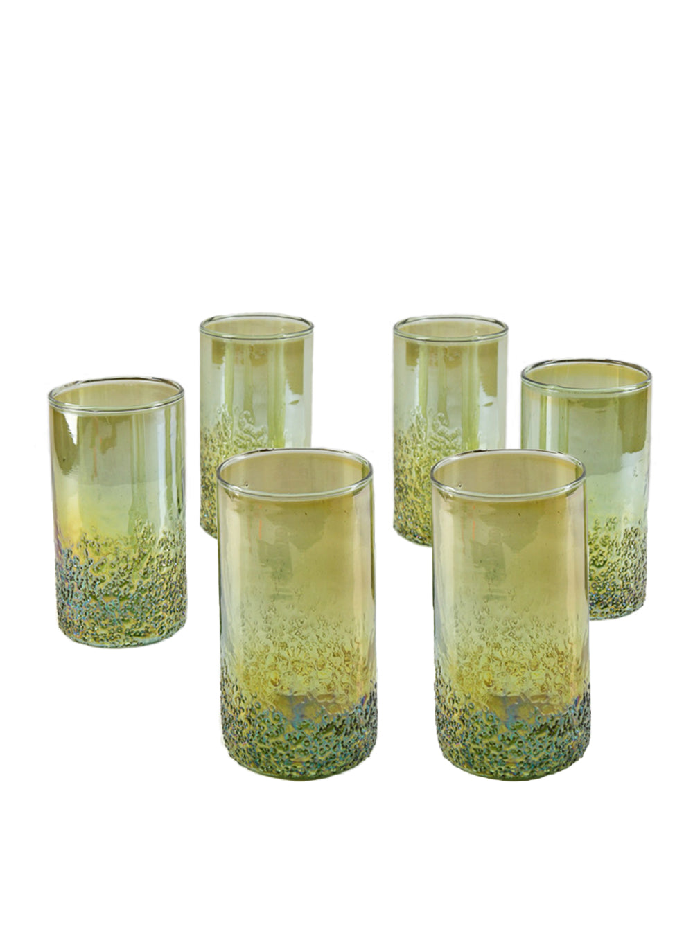 Speckled Green Glass Bud Vases, in 4 Sizes