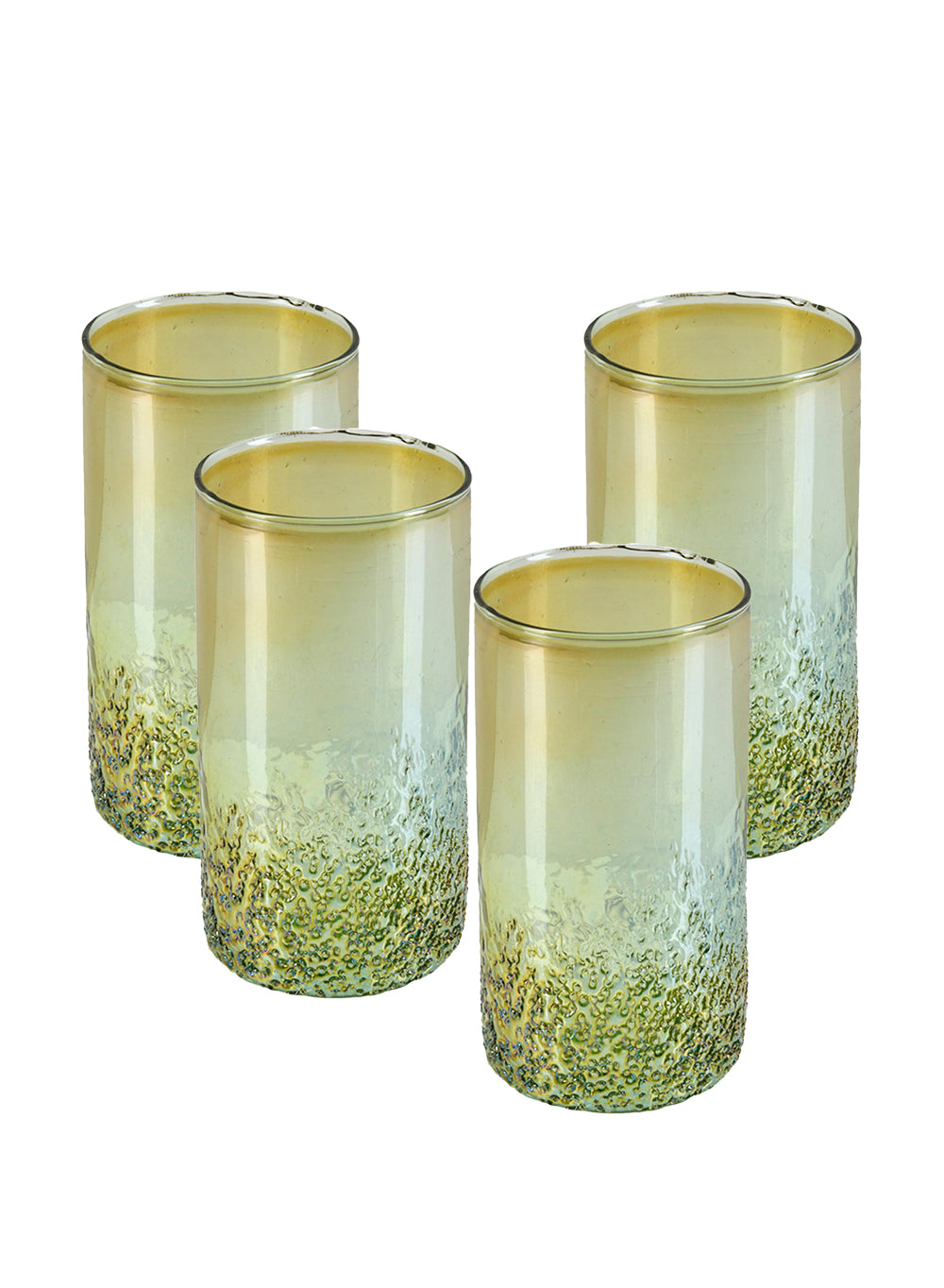 Speckled Green Glass Bud Vases, in 4 Sizes