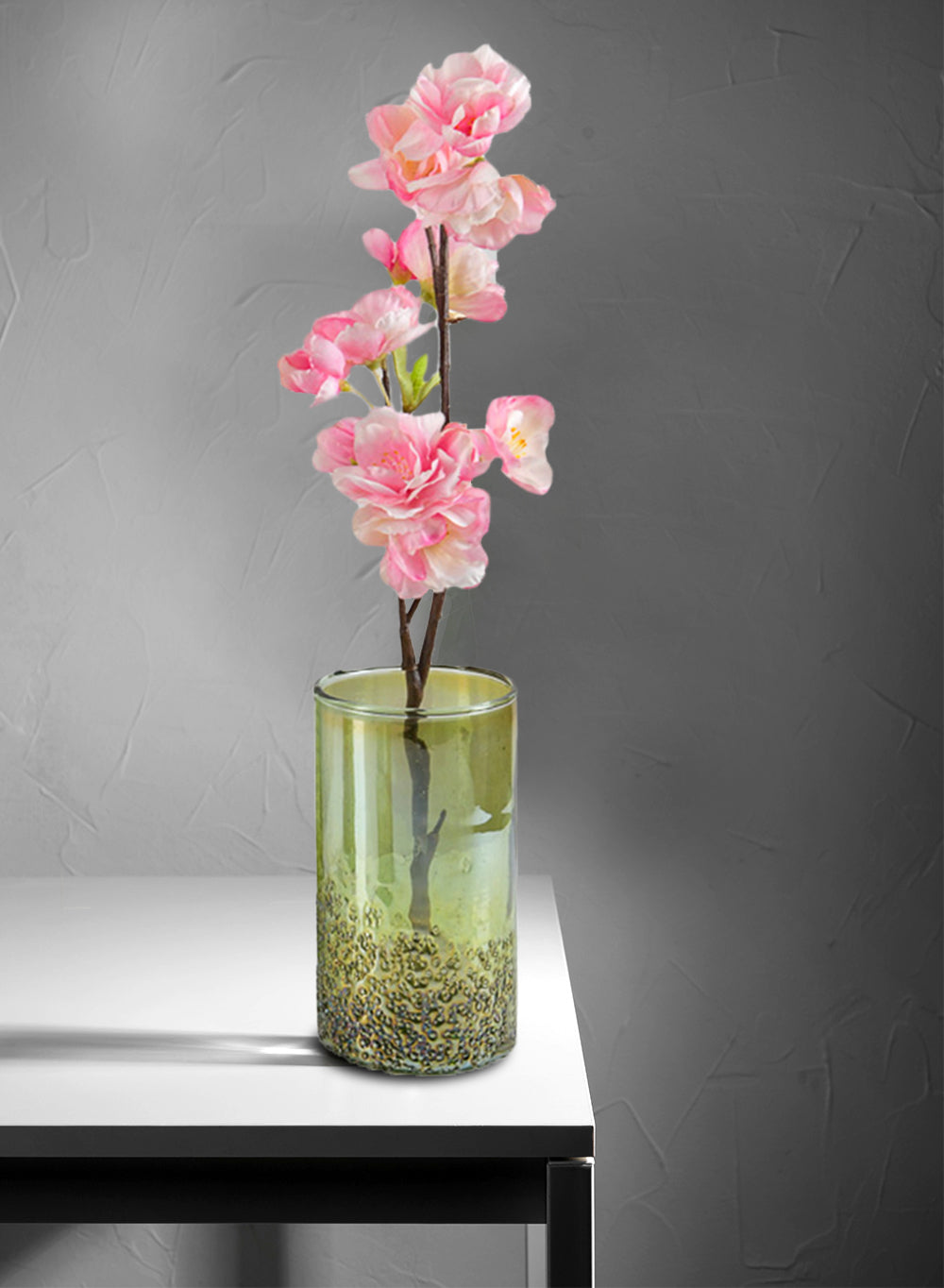 Speckled Green Glass Bud Vases, in 4 Sizes