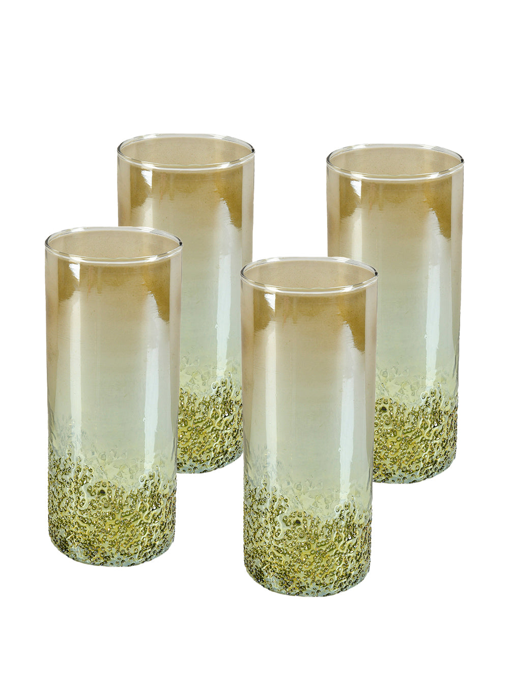 Speckled Green Glass Bud Vases, in 4 Sizes