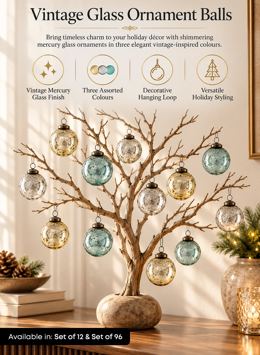 Vintage Glass Ball Ornaments Collection