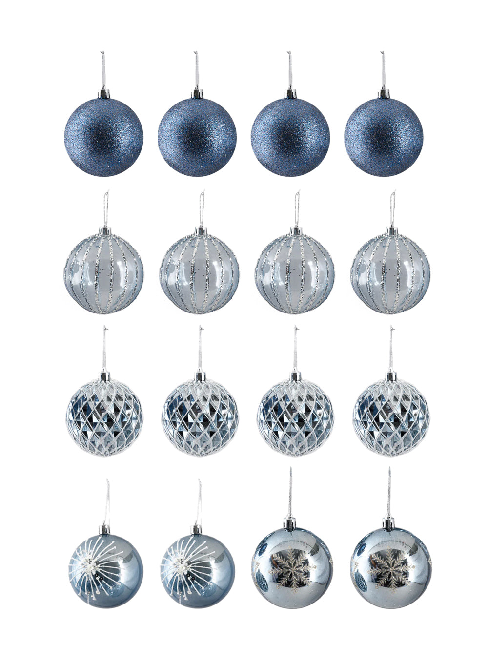 3" Assorted Ornament Balls, Pack of 16