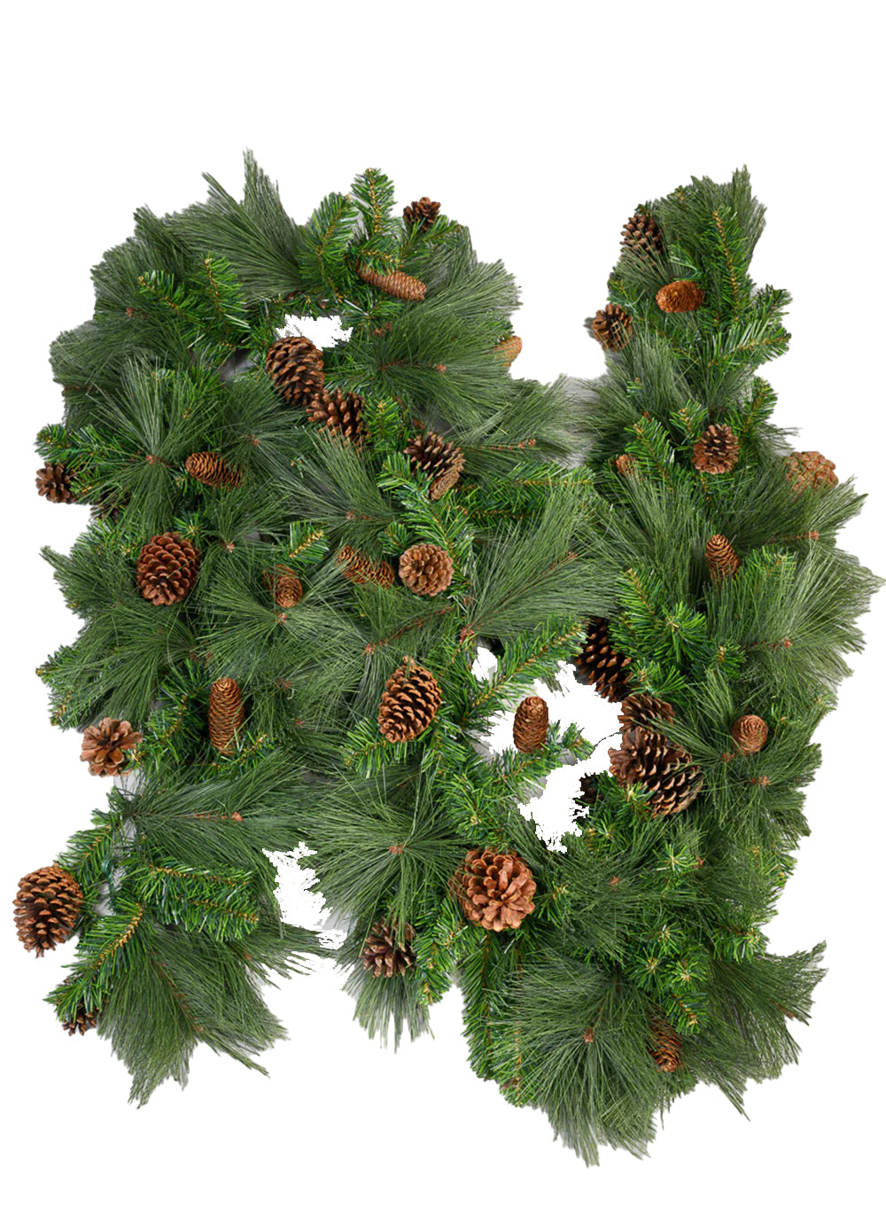 111" Woodland Pine Garland with Pinecones – 195 Tips & 35 Cones
