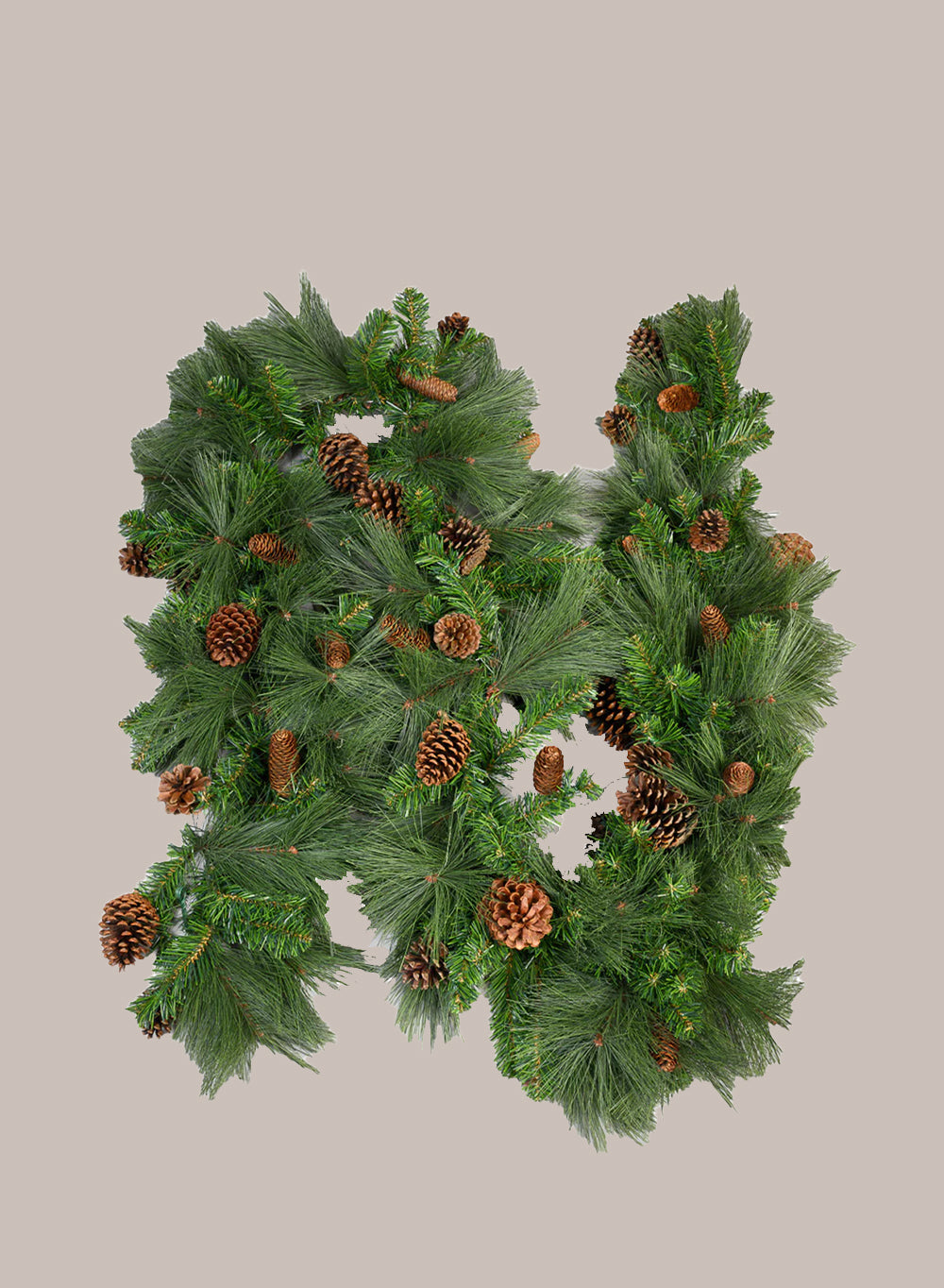 111" Woodland Pine Garland with Pinecones – 195 Tips & 35 Cones