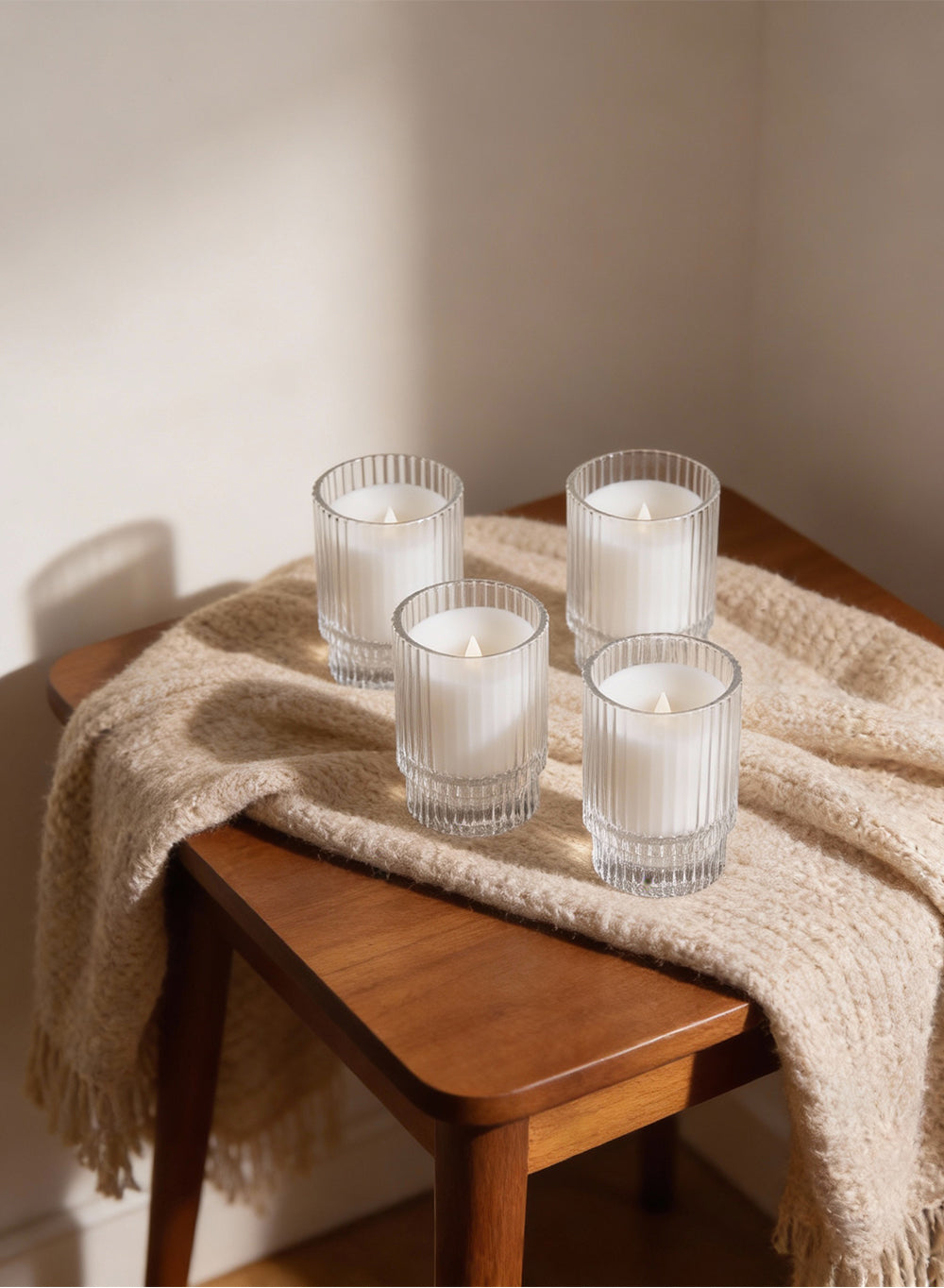 Flameless LED Votive Candles with Battery Collection