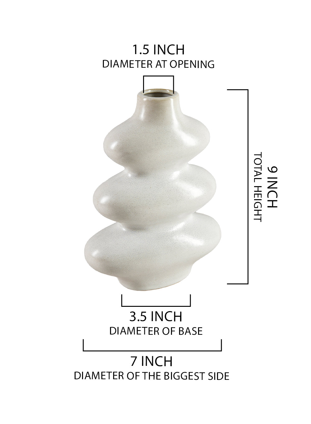 Cloud-Inspired Ceramic Deco Vase – Whimsical Flower Holder