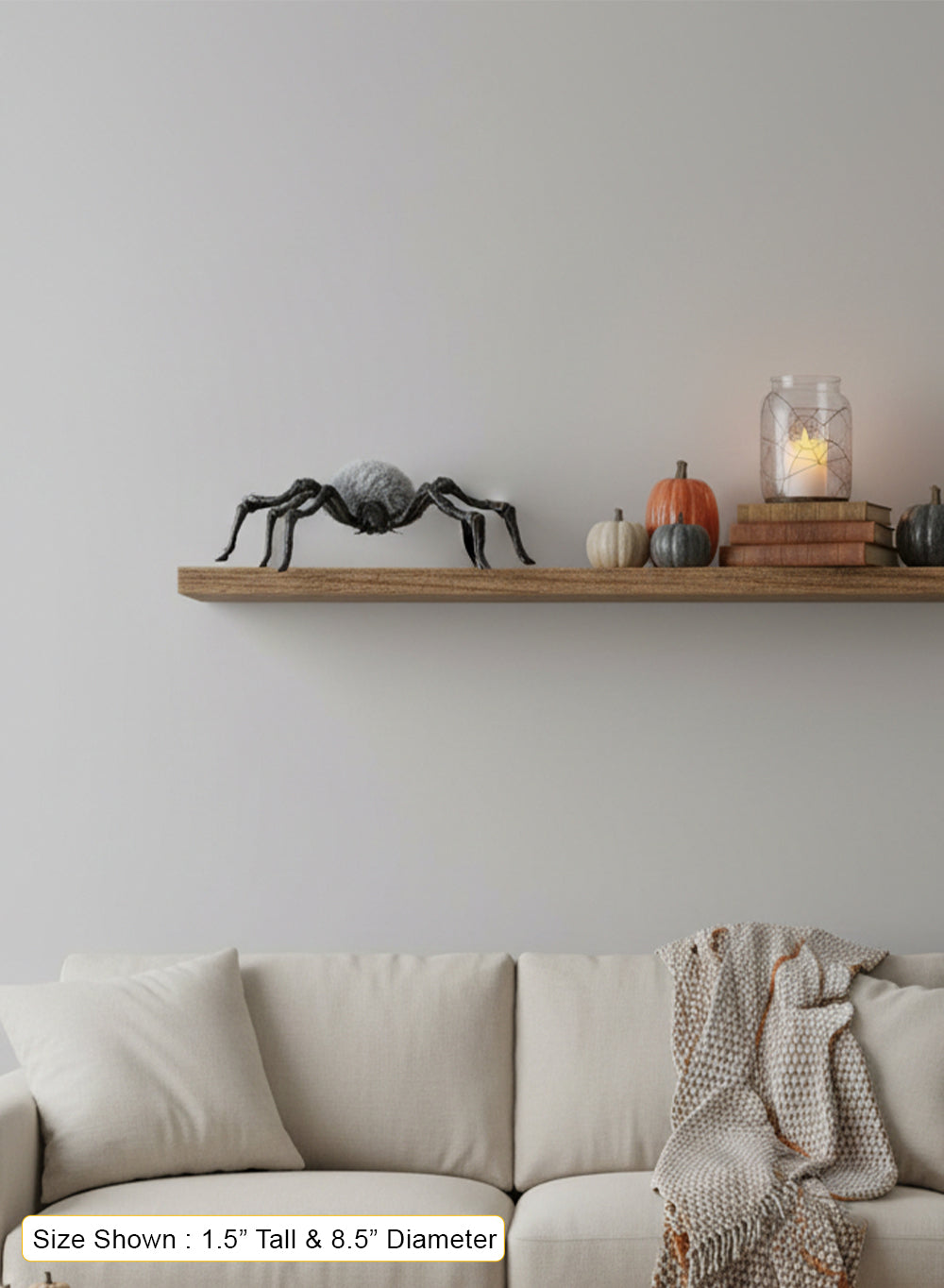 Shadowcrawler Spider Decor, 8.5" Wide & 1.5" Tall, Pack of 2
