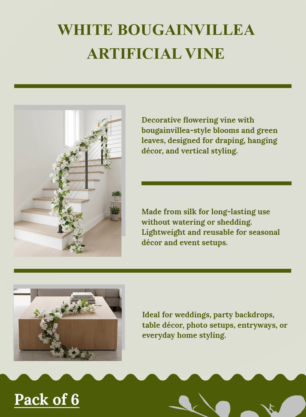 Bougainvillea Artificial Vine Collection