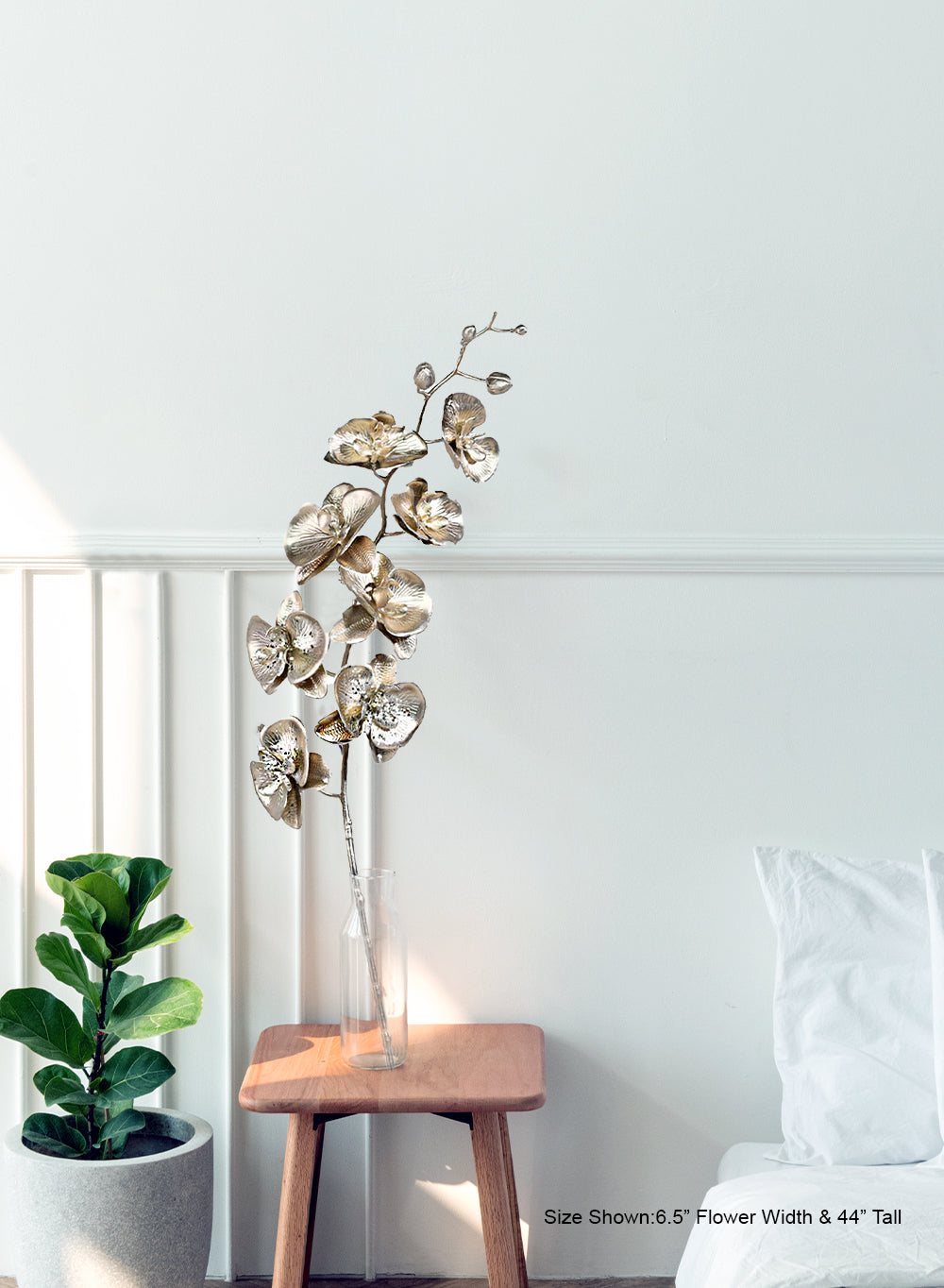 44" Orchid Luxe Stem, Pack of 6, in 2 Colors