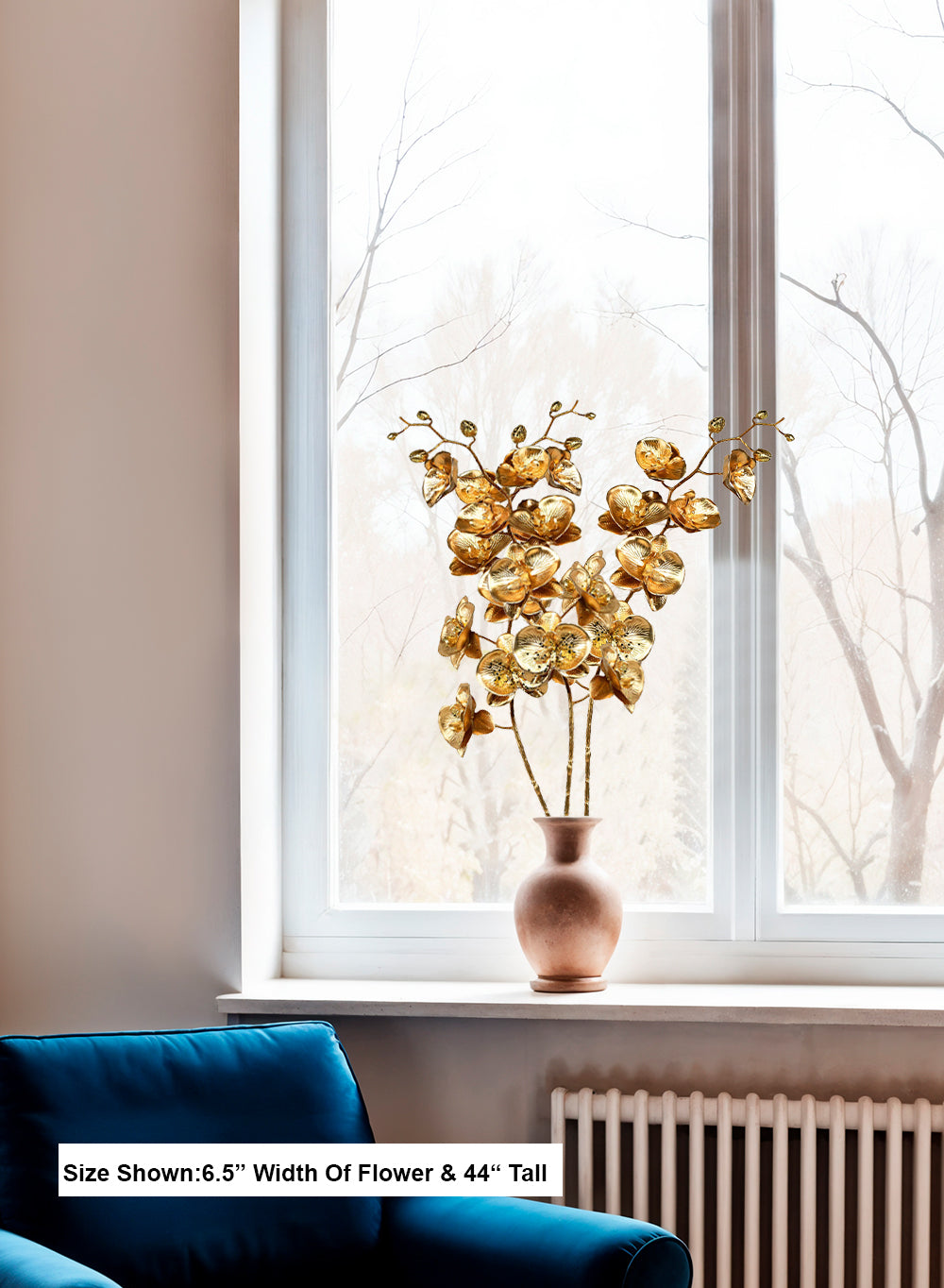44" Orchid Luxe Stem, Pack of 6, in 2 Colors