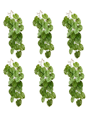 37" Artificial Split Leaf Greenery Garland - Set of 12