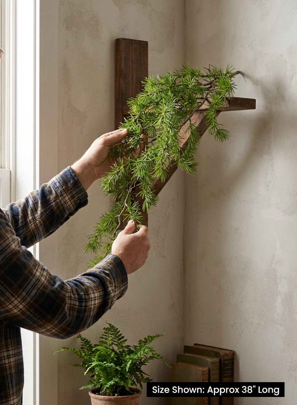 Verdant Cascade Greenery Branch, 38" Tall, Pack of 12