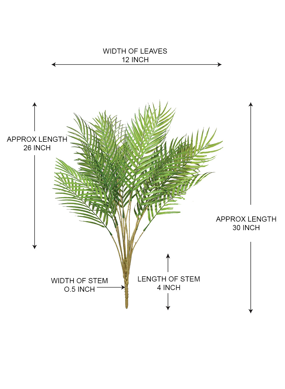 30" Faux Tropical Palm Leaf Spray, Pack of 12