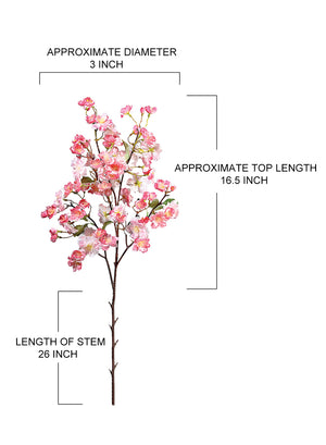 41" Artificial Pink Cherry Blossom Branch, Pack of 12