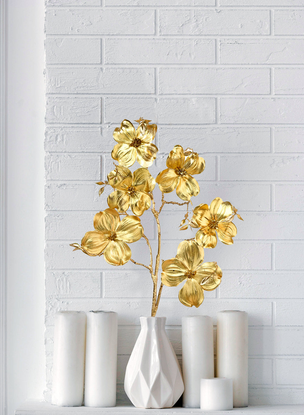 36" Artificial Gold Cornel Spray - Set of 12