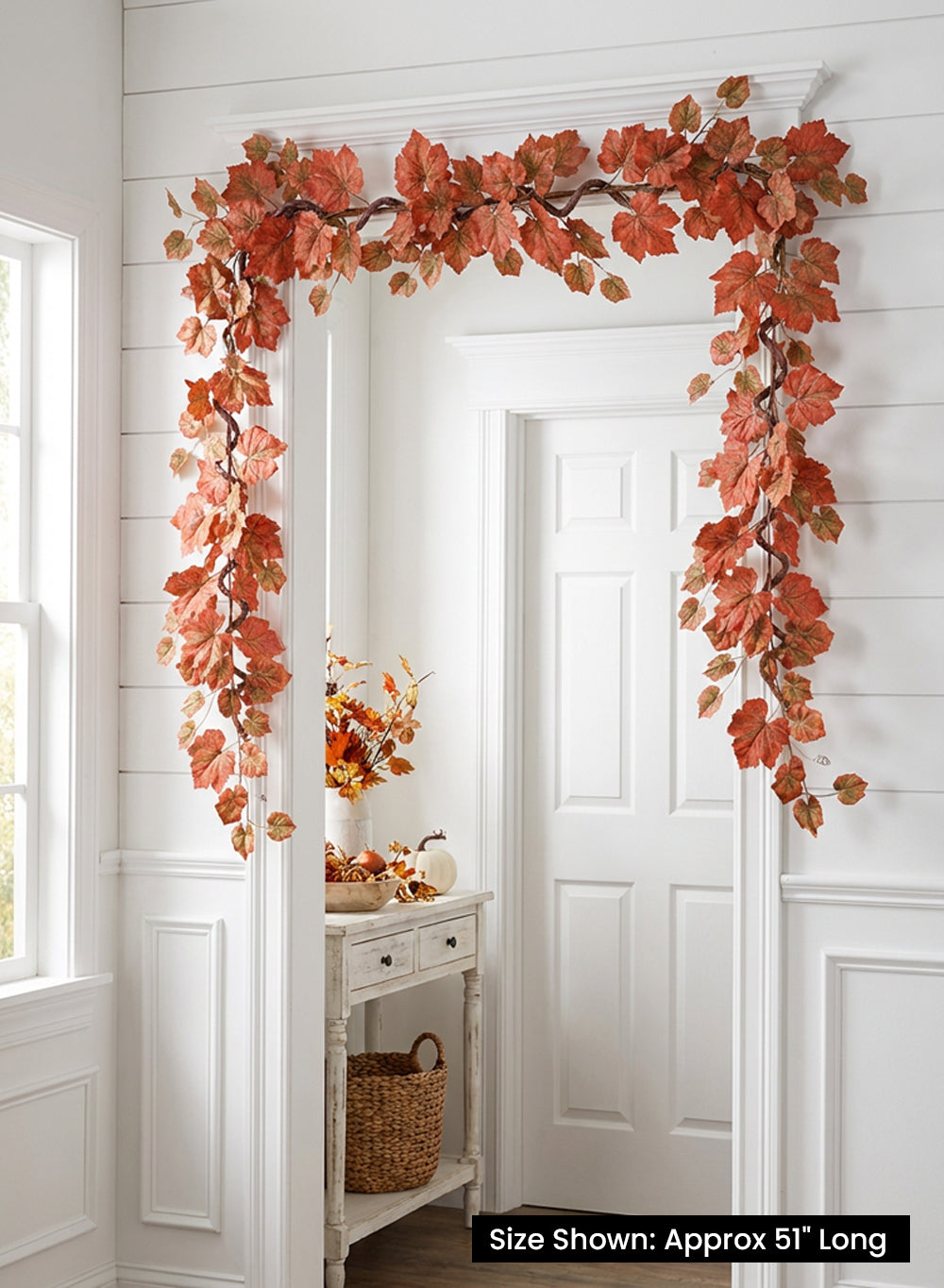 Autumn Maple Leaf Garland, 51" Long, Pack of 6