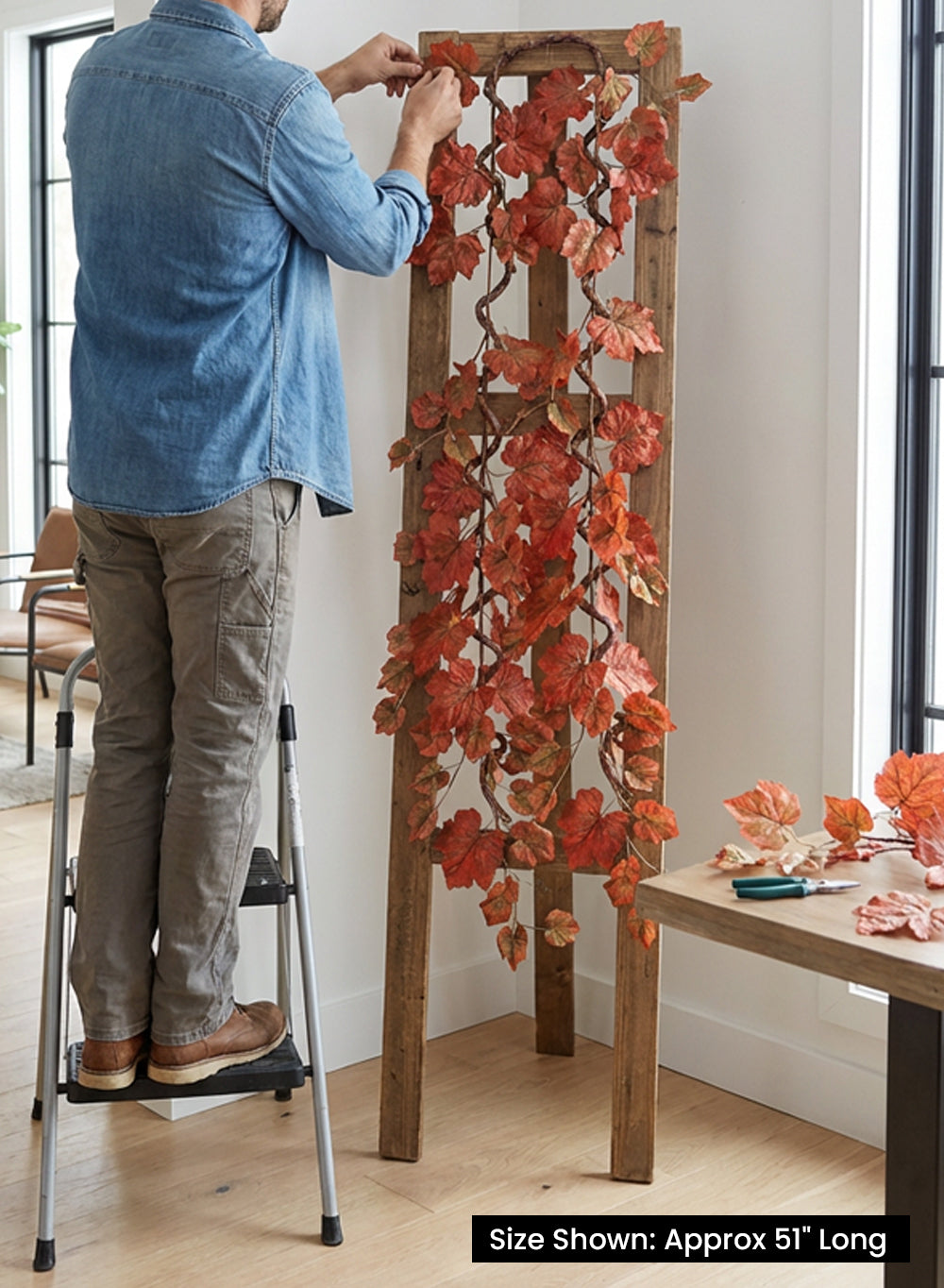 Autumn Maple Leaf Garland, 51" Long, Pack of 6