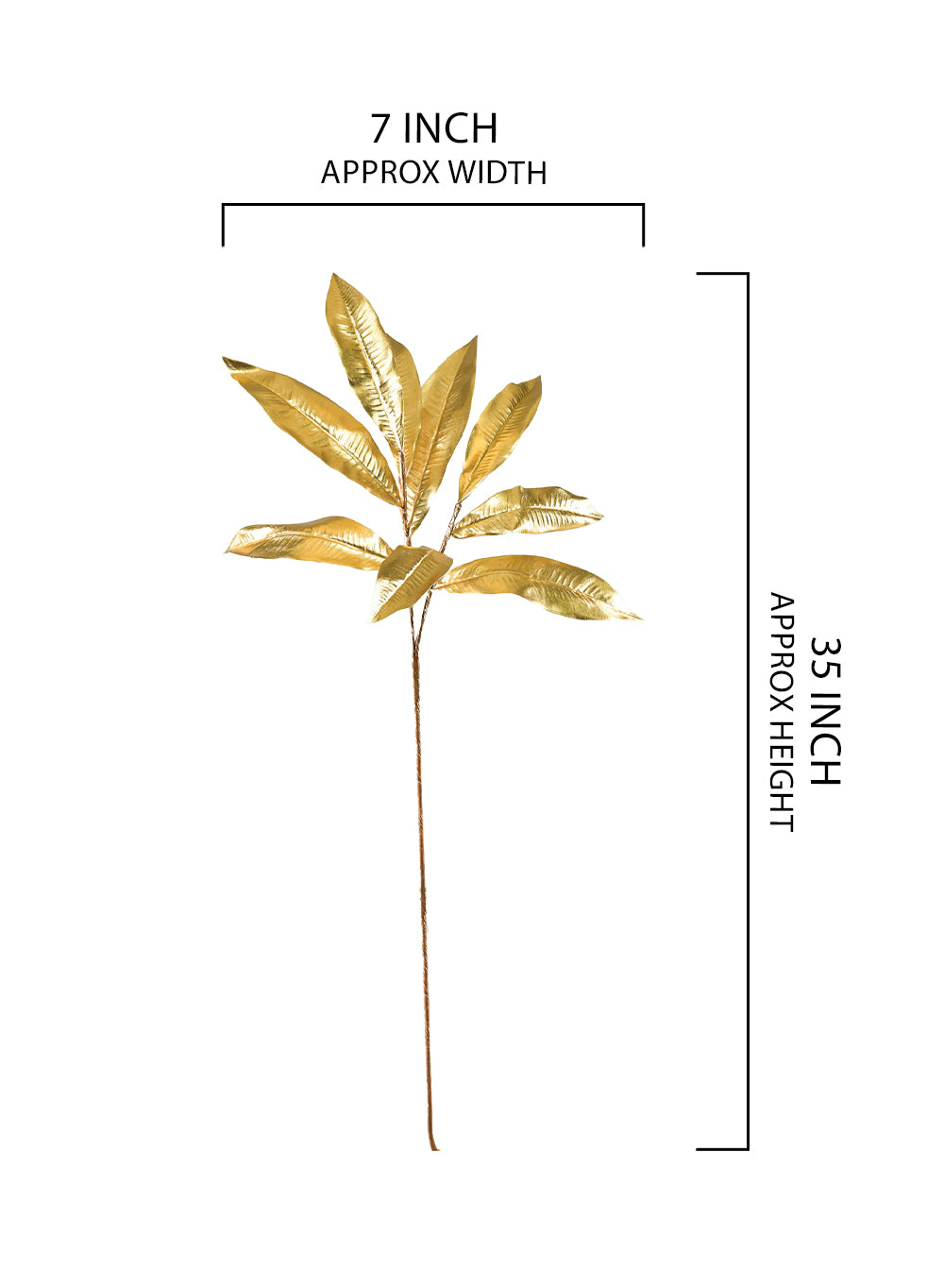 35" Gold Magnolia Leaf Spray Stems, Pack of 12