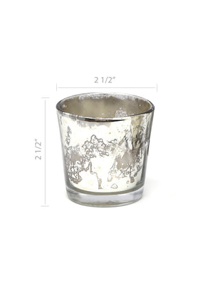 Mercury Glass Small Votive Holders, Set of 6