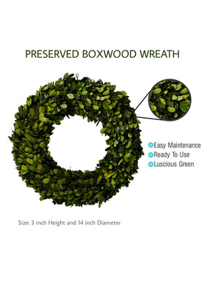 Preserved Boxwood Wreaths & Garland, In Various Sizes