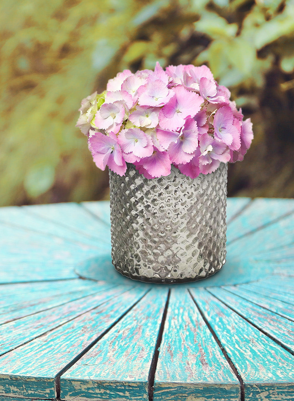 Antique Silver Hobnail Vase - In 2 Sizes