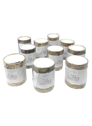 Birch Bark Candle, in 3 Sizes, Set of 2, 3 & 12