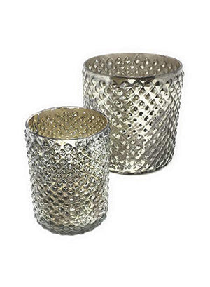 Antique Silver Hobnail Vase - In 2 Sizes