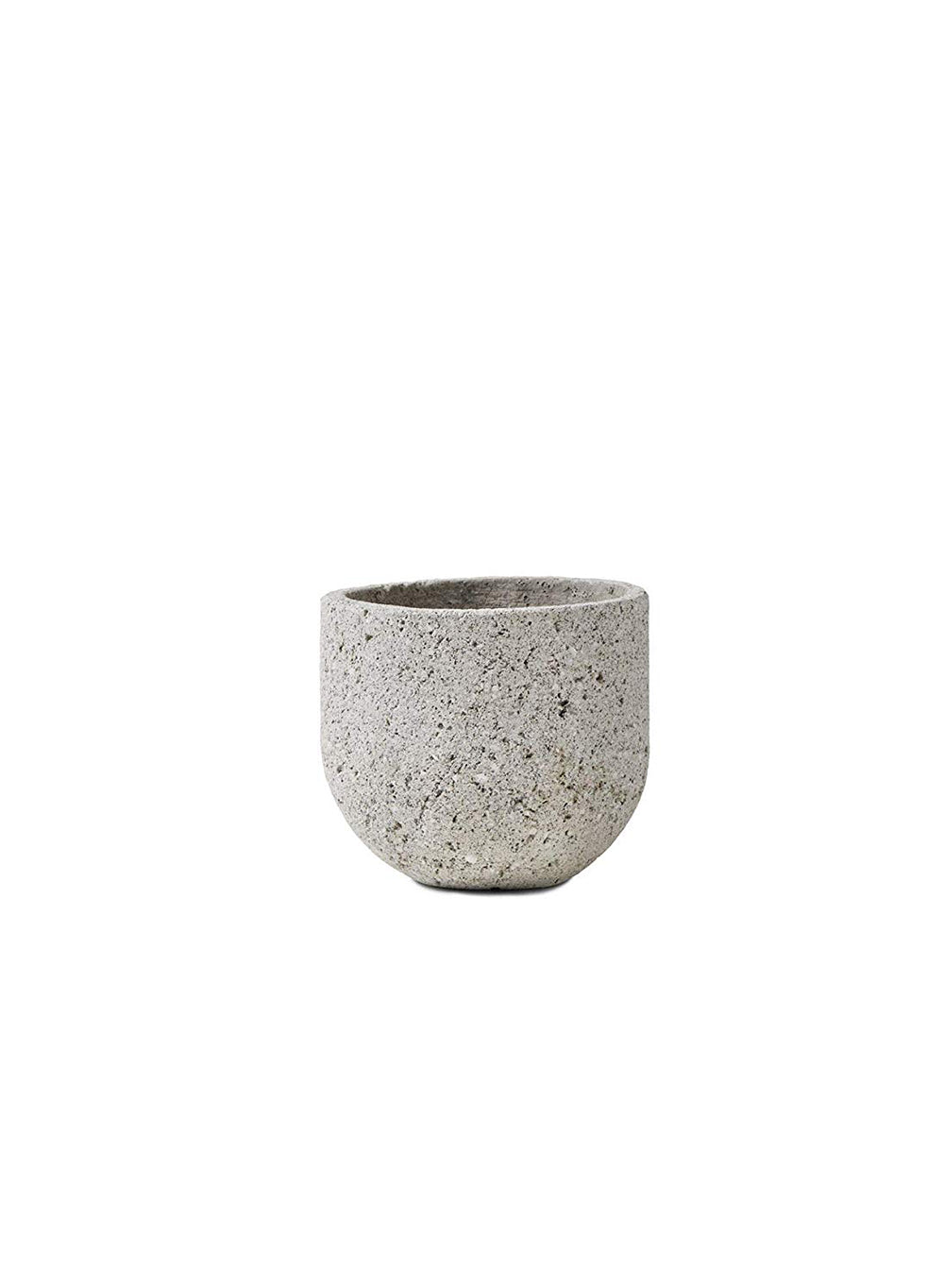 Serene Spaces Living Decorative Pumice Stone Egg Pot, Unique Lava Rock Vase, Measures 4.5" Tall and 5" Diameter, Set of 2