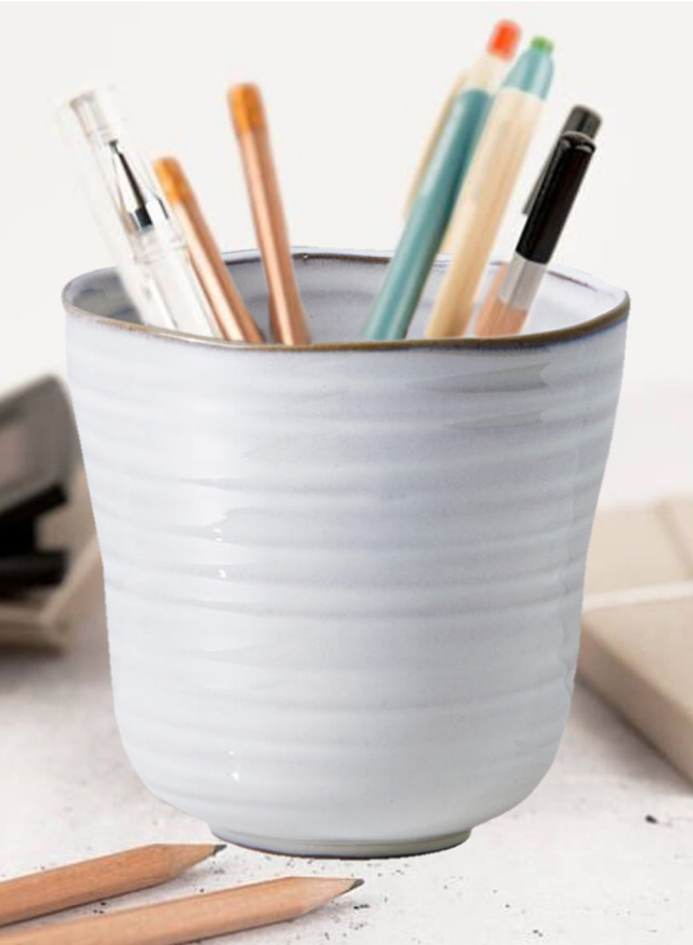 Ceramic Ripple Pot, in 2 Colors & Sizes