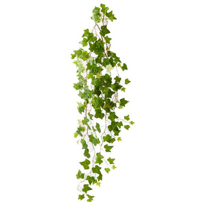 Serene Spaces Living Hanging Green Ivy Bush, Natural Decorations for Wedding, Bouquet, Measures 54" Long, Pack of 6