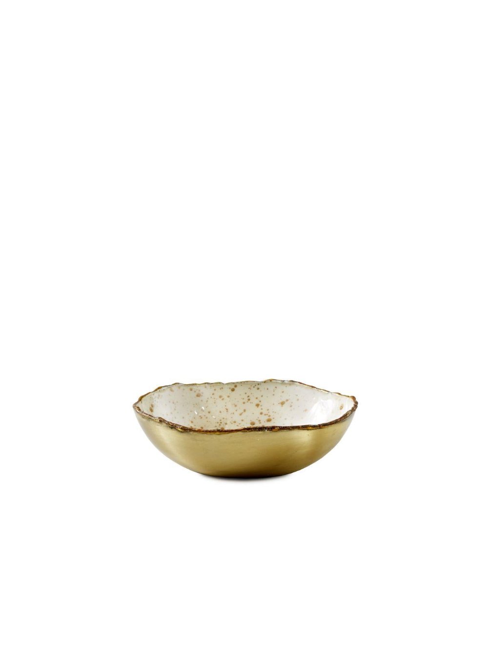 Gold and Ivory Enamel Bowl, in 2 Sizes