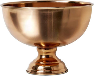 Copper Finish Pedestal Bowl, in 2 Sizes